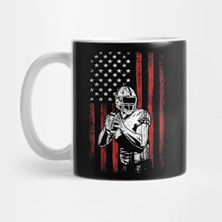 American Flag Football Gift Mug